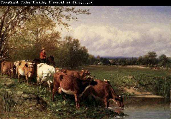 James McDougal Hart Cattle and Landscape